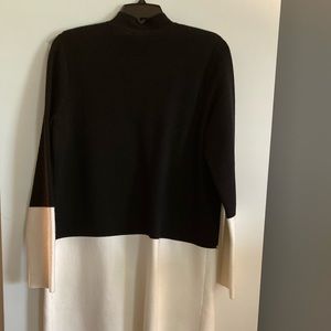 Eva Mendes black/cream coat